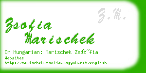 zsofia marischek business card